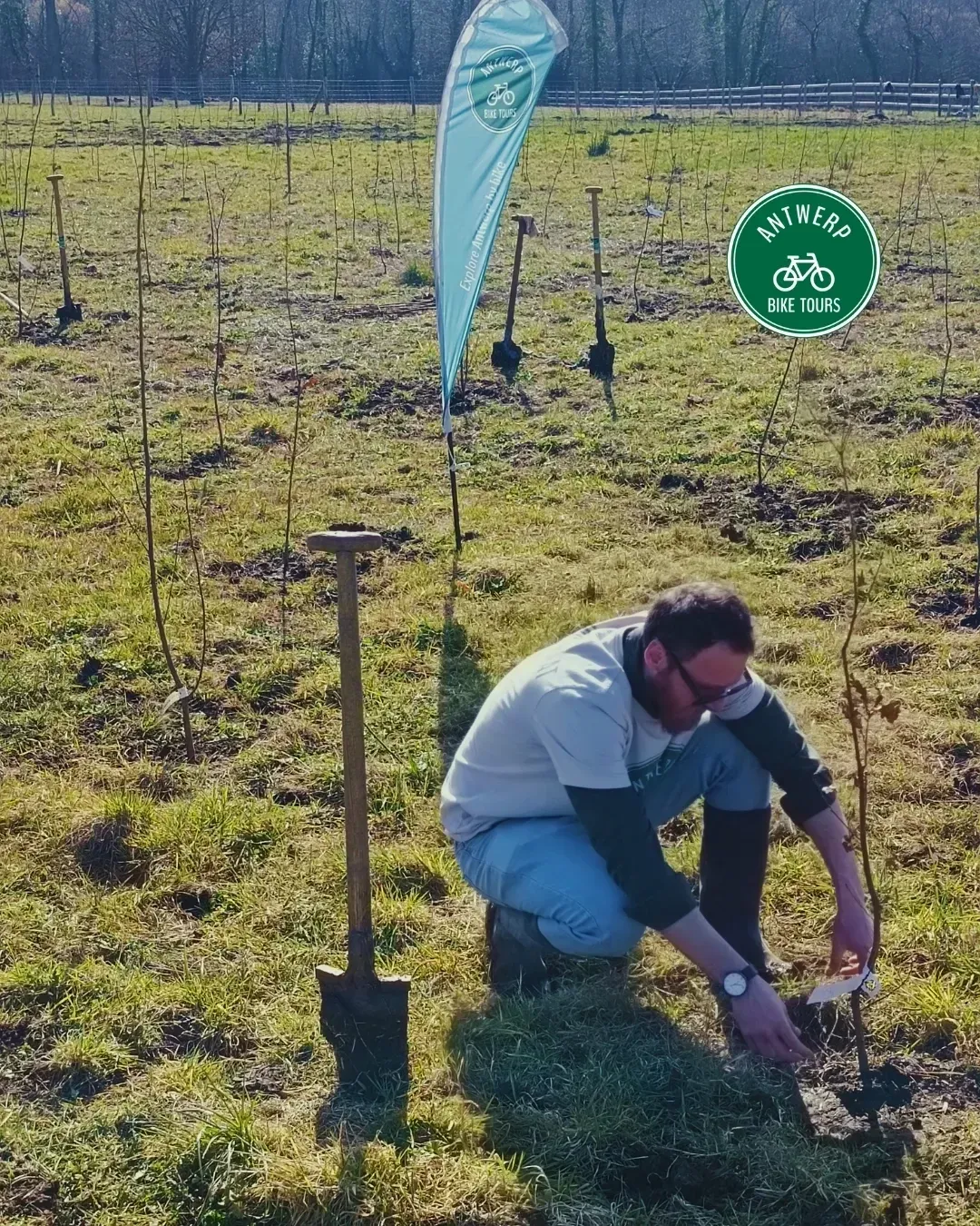 3de Boomplantactie voor Antwerp Bike Tours